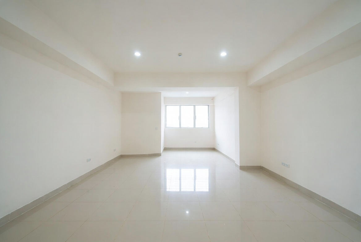 Empty bright apartment, fresh start